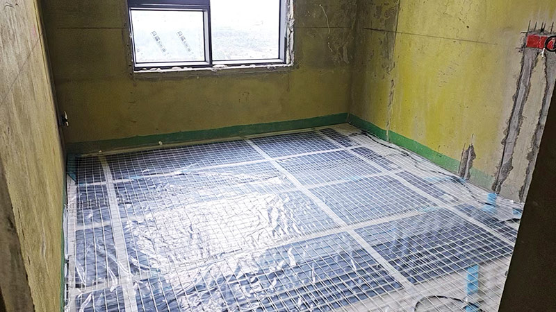 烯材石墨烯电地暖-德阳阳光中央公园安装工地2