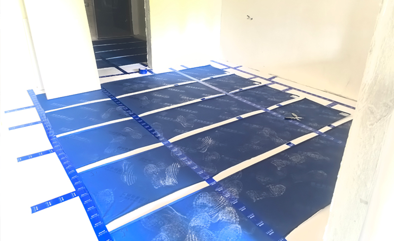 烯材石墨烯电地暖-青城山慈居酒店安装工地4