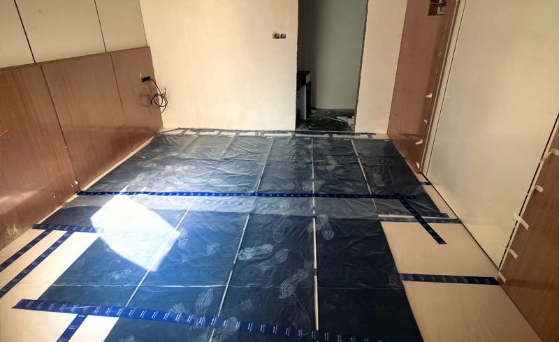 烯材石墨烯电地暖-青城山慈居酒店安装工地6