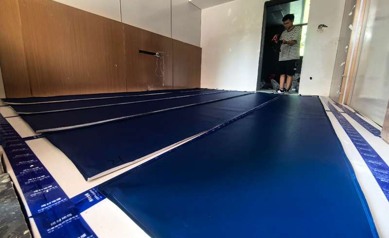 烯材石墨烯电地暖-青城山慈居酒店安装工地11