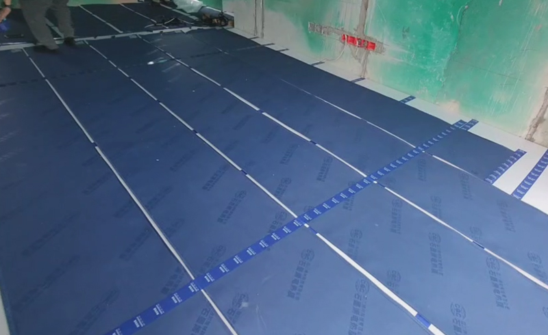 烯材石墨烯电地暖-绵阳九州江渚安装工地3