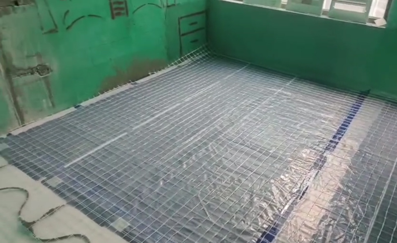 烯材石墨烯电地暖-绵阳九州江渚安装工地6