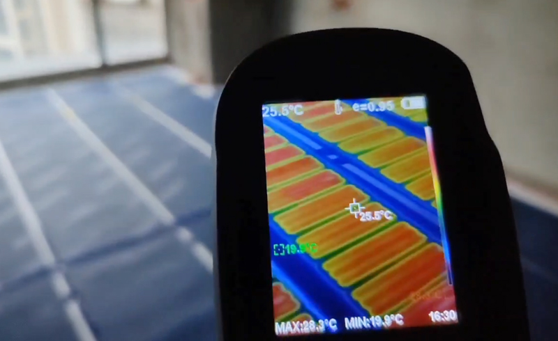 烯材石墨烯电地暖-北川卓信公园府安装工地3