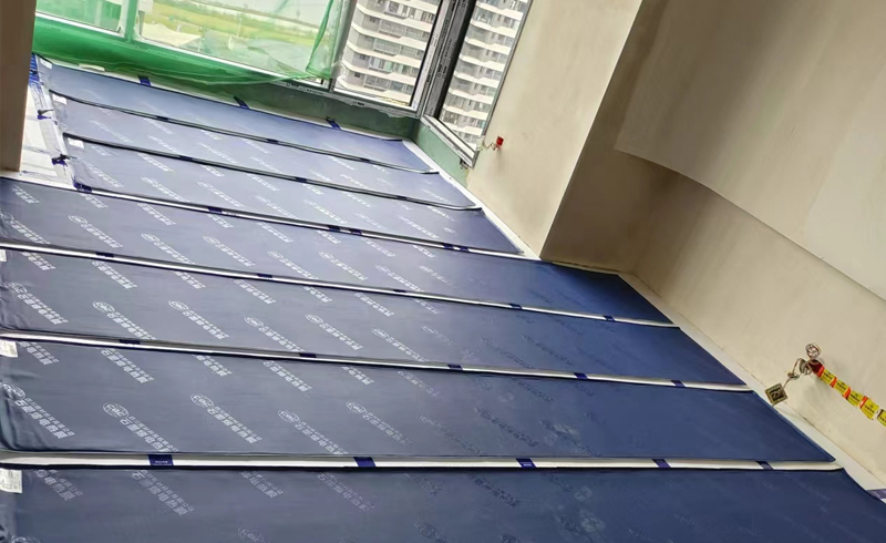 烯材石墨烯电地暖-绵阳远大蔚蓝海岸安装工地2