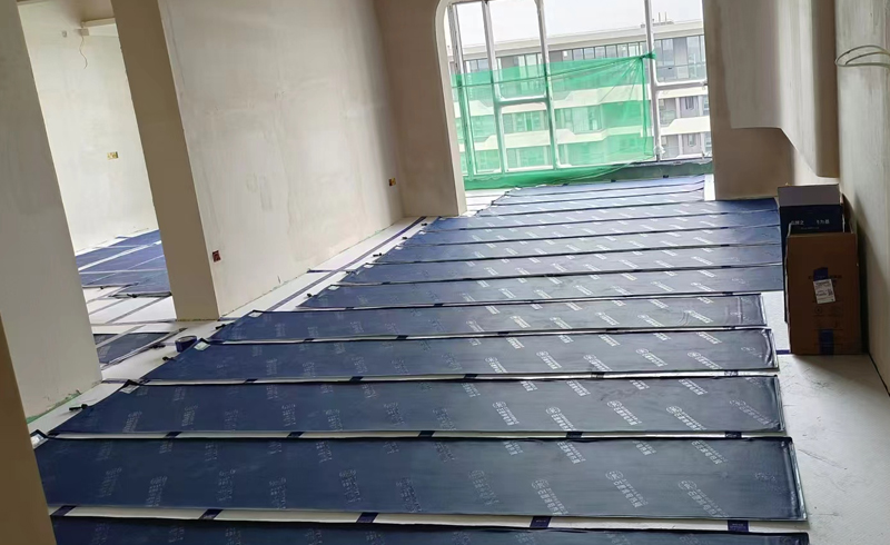 烯材石墨烯电地暖-绵阳远大蔚蓝海岸安装工地5