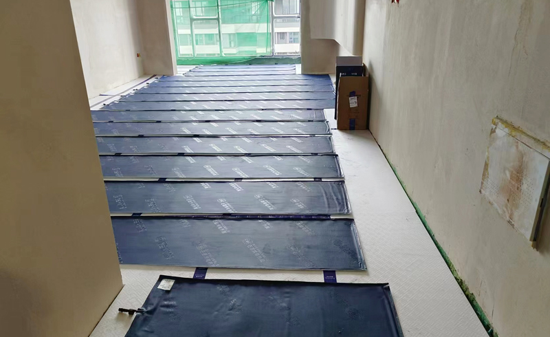 烯材石墨烯电地暖-绵阳远大蔚蓝海岸安装工地6