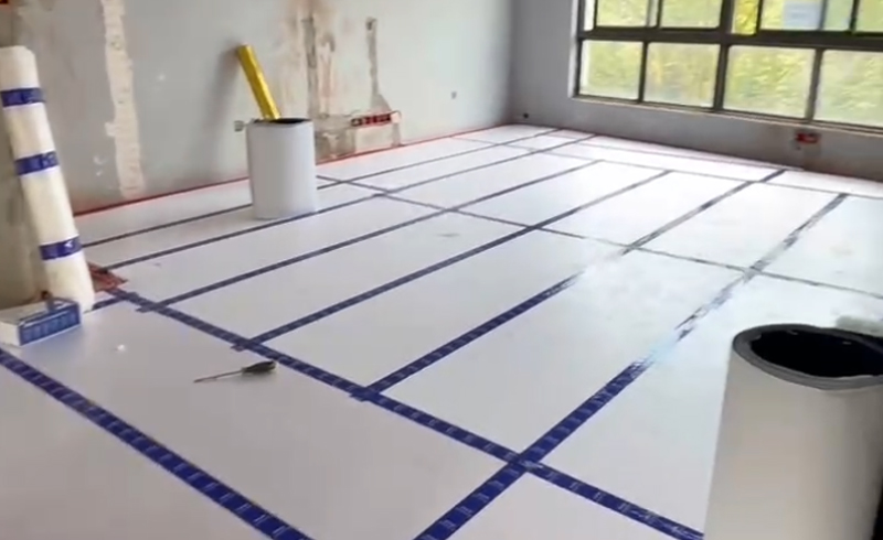 烯材石墨烯电地暖-绵阳泉水湾·荣华山庄安装工地2