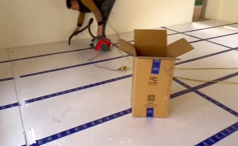 烯材石墨烯电地暖-绵阳石马镇别墅安装工地1