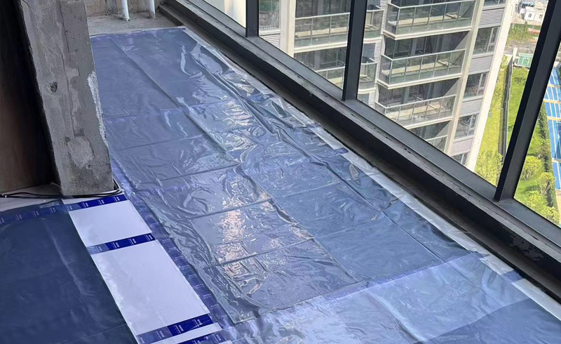 烯材石墨烯电地暖-眉山视高长湾.云泽安装工地5