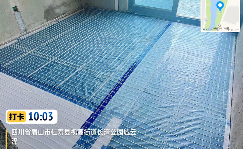 烯材石墨烯电地暖-眉山视高长湾.云泽安装工地10
