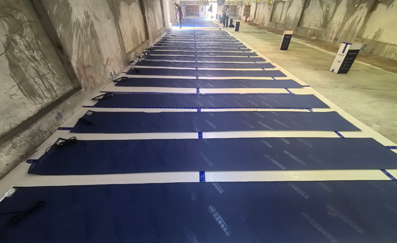 烯材石墨烯电地暖-绵阳牧业养殖场安装工地7