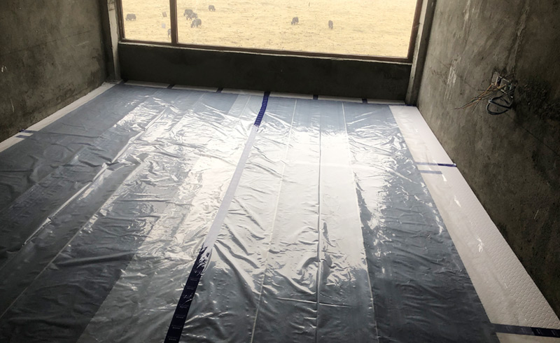 烯材石墨烯电地暖-康定民宿安装工地1