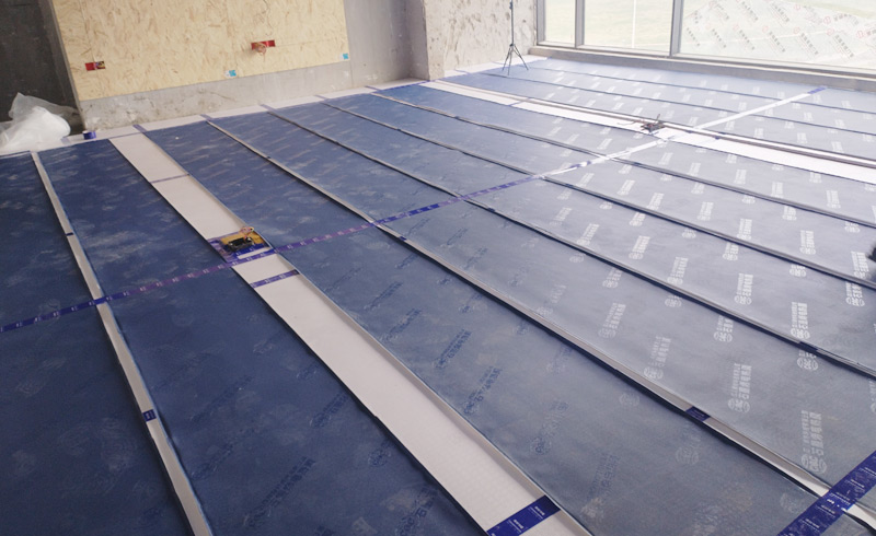 烯材石墨烯电地暖-成都郫都菁蓉滨湖湾·清澜府安装工地2