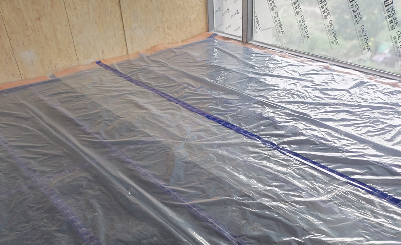 烯材石墨烯电地暖-成都天琅叠墅安装工地5