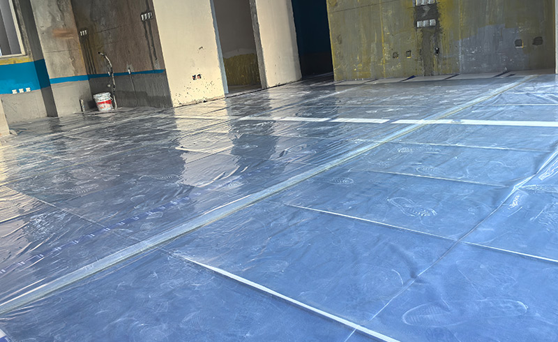 烯材石墨烯电地暖-成都龙泉驿雲龙府安装工地9