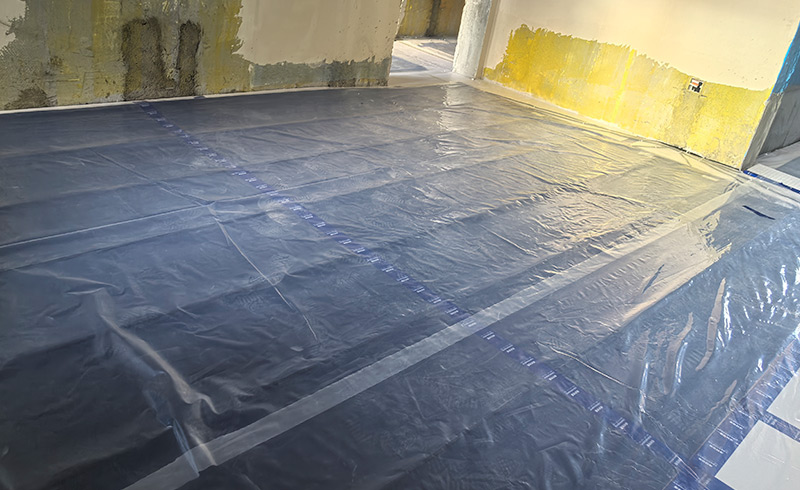 烯材石墨烯电地暖-成都龙泉驿雲龙府安装工地6