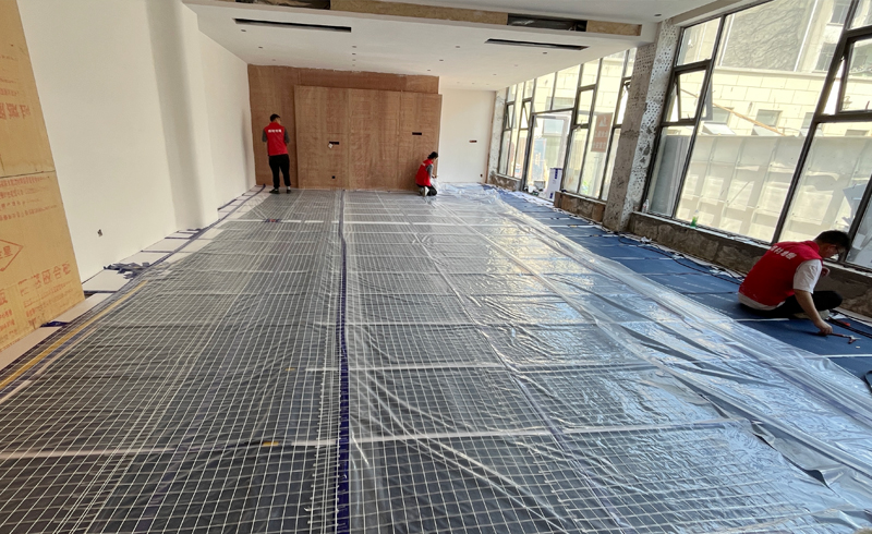烯材石墨烯电地暖-德阳市旌阳区军休所电地暖安装工地8