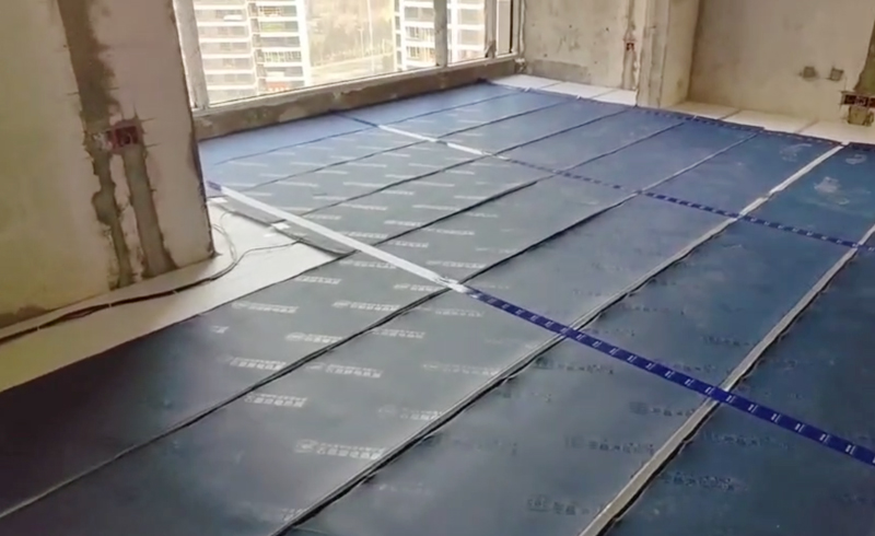 烯材石墨烯电地暖-绵阳安州区金钟上院电地暖安装工地1